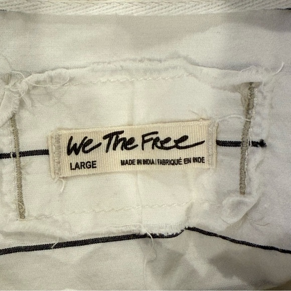 We‎ The Free Happy Hour Striped Oversize Poplin Button-Up Shirt - Picture 9 of 9